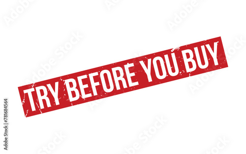 Try Before You Buy Rubber Stamp Seal Vector