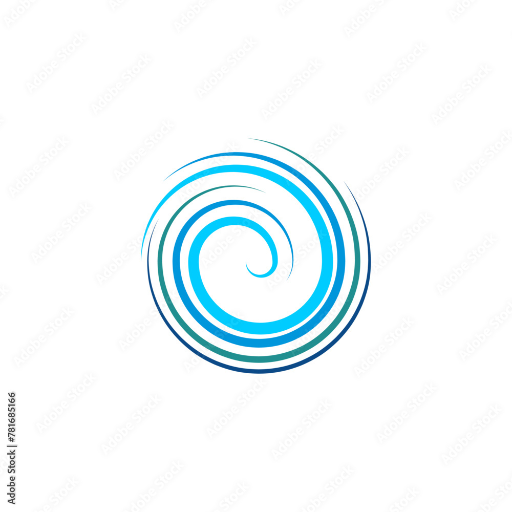 spiral letter o water wave logo icon vector spiral letter o water wave logo icon vector