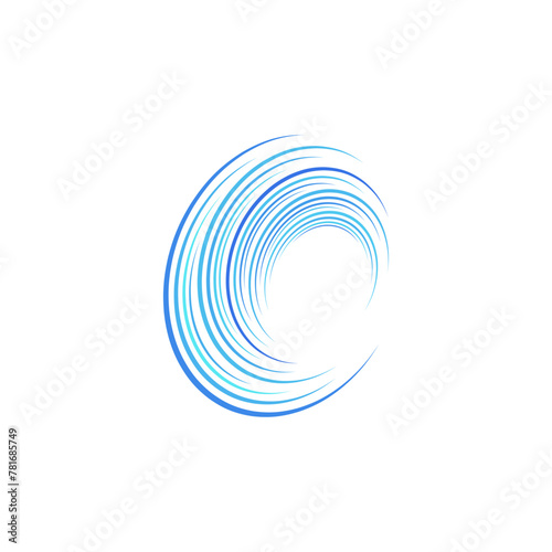 summer water waves logo vector illustration
