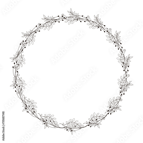 vector floral frame design template