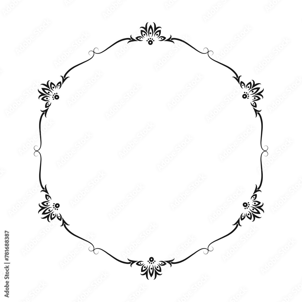 vector hand drawn ornamental frame on white background vector hand drawn ornamental frame on white background