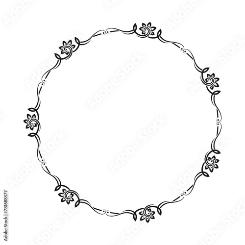 Wallpaper Mural vector hand drawn ornamental frame on white background Torontodigital.ca