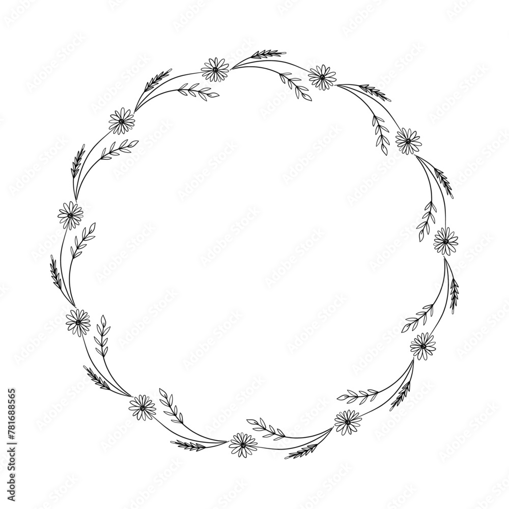 vector floral frame design template vector floral frame design template
