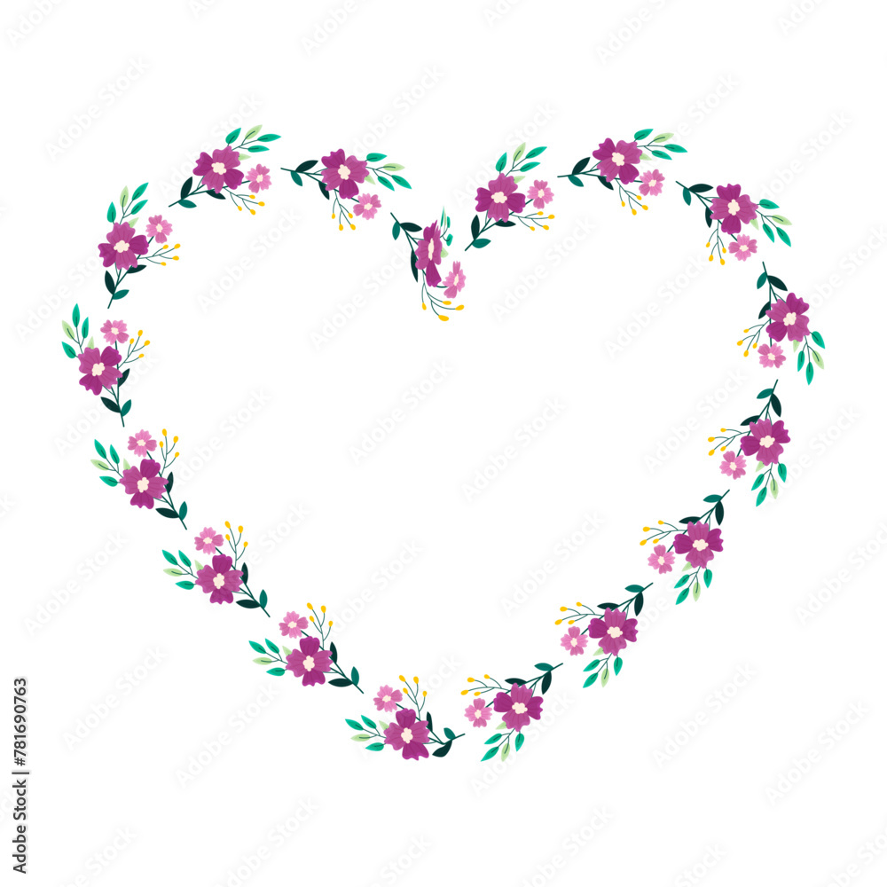 vector hand drawn hearts border and frame