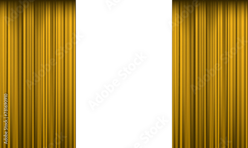 vector theater stage yellow curtains realistic vector