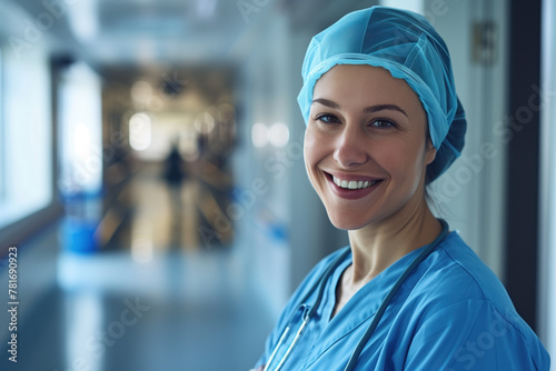 Photo of a Beautiful Nurse, Generative AI