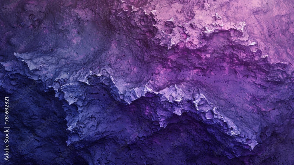 Abstract purple-blue wallpaper featuring a prominent rock formation