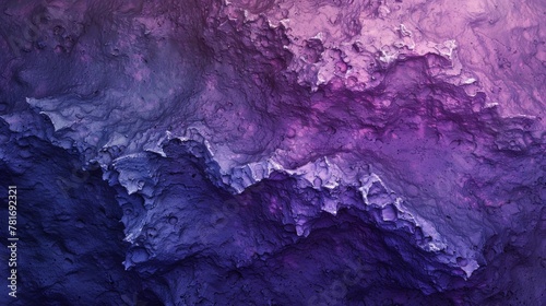 Abstract purple-blue wallpaper featuring a prominent rock formation