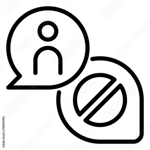 Block icon, line icon style