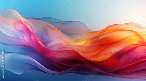 abstract background with multicolored silk or satin wavy folds