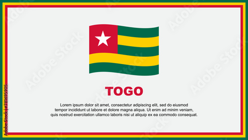 Togo Flag Abstract Background Design Template. Togo Independence Day Banner Social Media Vector Illustration. Togo Banner