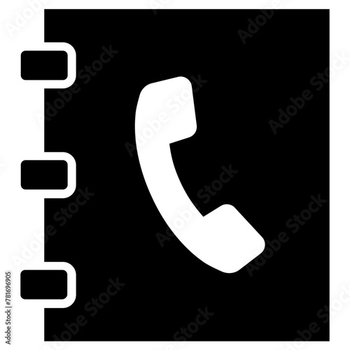 contact phone icon, simple vector design