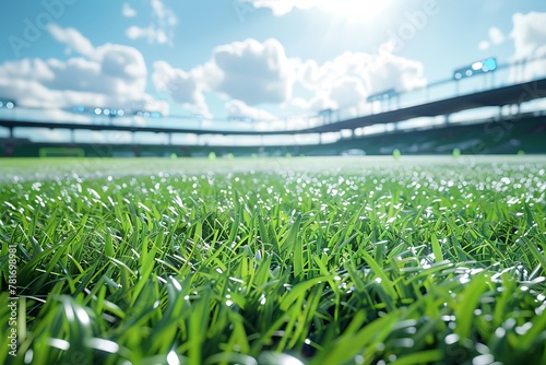 Football stadium and green grass