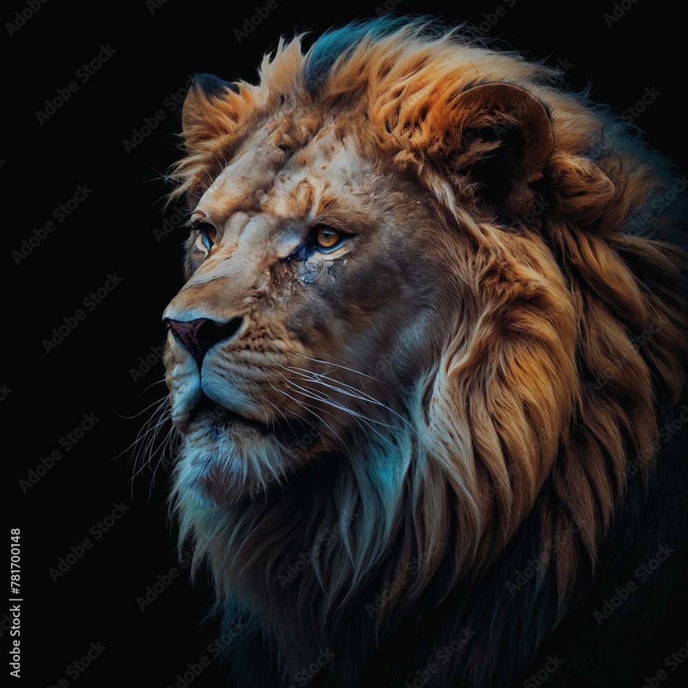 Naklejka premium head of lion