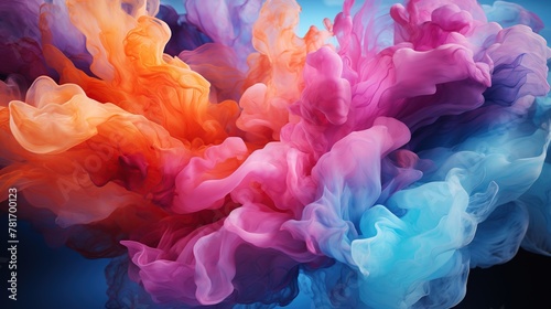 Colorful cloud of ink.