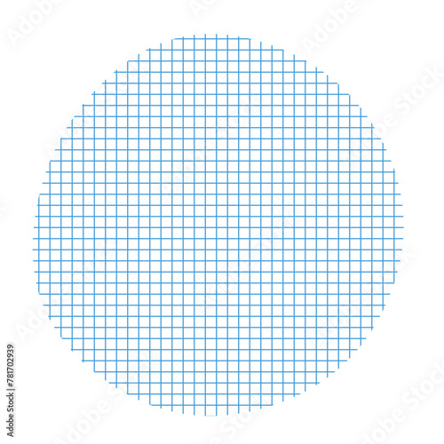 An abstract graphic design of a sphere composed of various-sized red dots on a plain white background illustrating simplicity and pattern recognition