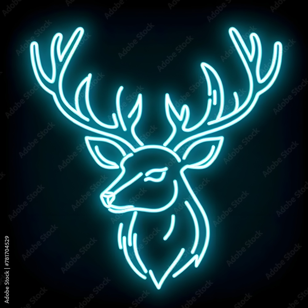 Neon Deer Background