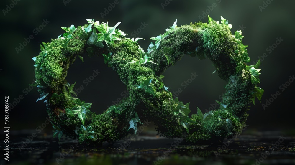 Green energy infinite cycle symbol Green energy infinite cycle symbol