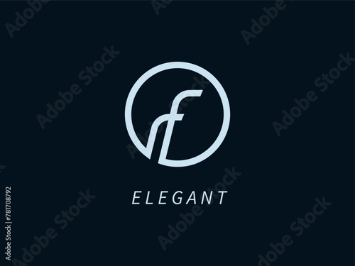 Letter F monogram logo