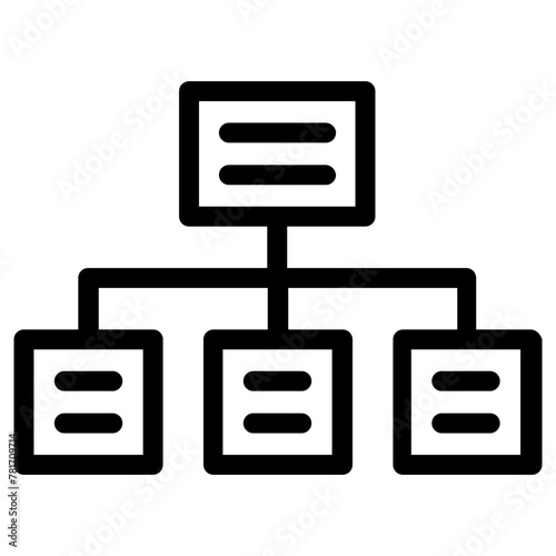 sitemap icon, simple vector design