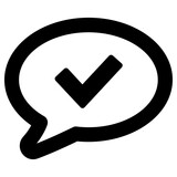 validation icon, simple vector design