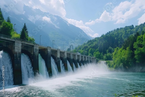 hydroelectric dam generating clean energy while maintaining ecological balance sustainable power