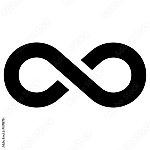infinity icon, simple vector design