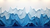 Artistic Blue Fabric Peaks Abstract Background