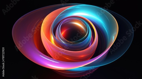 luminous colorful swirl abstract design