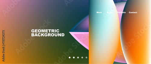 Minimal geometric web site page template design. Vector Illustration For Wallpaper, Banner, Background, Card, Book Illustration, landing page