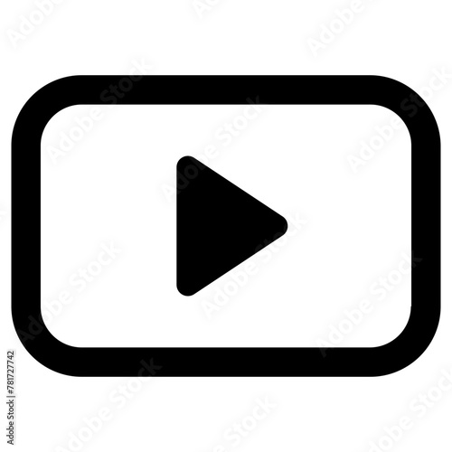video icon, simple vector design