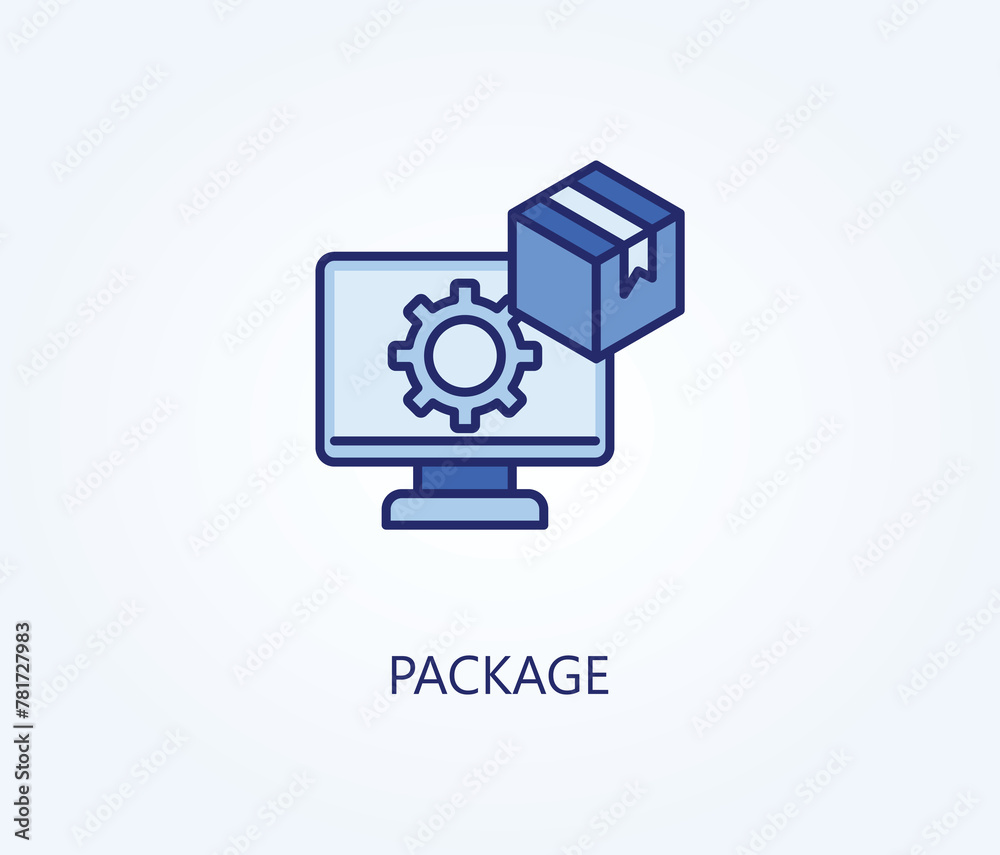 Package vector, icon or logo sign symbol illustration. Package vector, icon or logo sign symbol illustration.