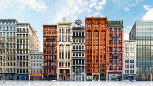 Wallpaper Mural The evolution of buildings from the past to the present in one picture. Torontodigital.ca