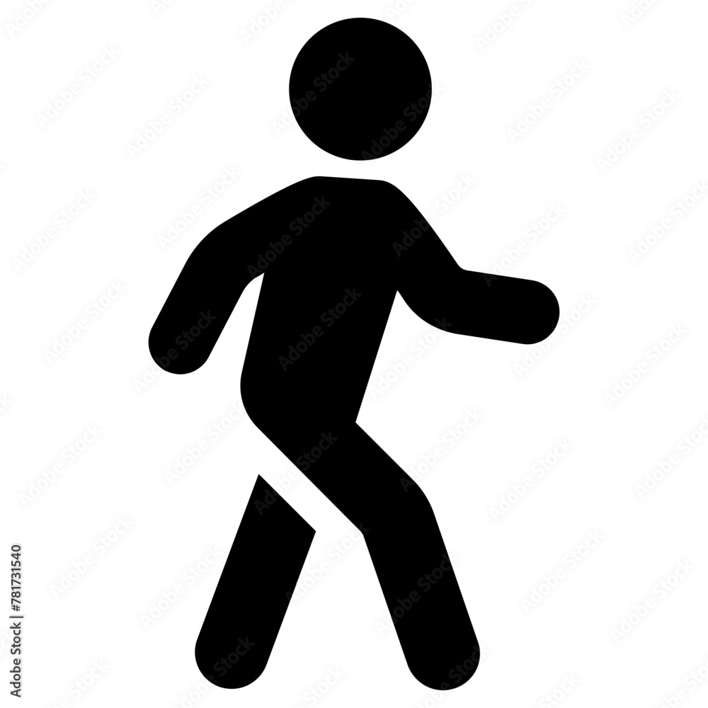 walk icon, simple vector design