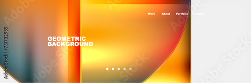 Circle triangle geometric web site page template. Vector Illustration For Wallpaper, Banner, Background, Card, Book Illustration, landing page