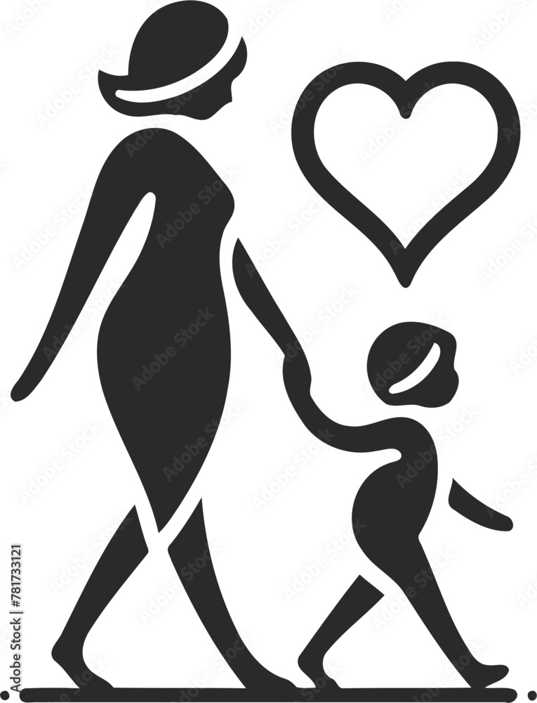 Fototapeta premium mother and baby logo