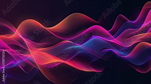 Sound waves, illustration of music equalizer sound waves