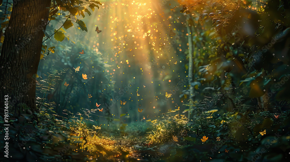 An image depicting a magical moment in an enchanted forest, where the natural world seems alive with mystical creatures and ethereal light, inviting the viewer into a world of wonder and fantasy. An image depicting a magical moment in an enchanted forest, where the natural world seems alive with mystical creatures and ethereal light, inviting the viewer into a world of wonder and fantasy.