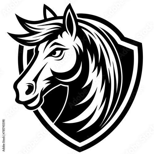 head of a horse mascot horse silhouette vector icon svg characters Holiday t shirt black horse face drawn trendy logo Vector illustration horse on a white background eps png