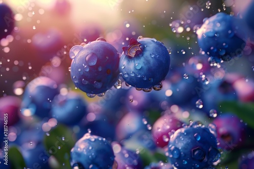 Fresh blueberry background 