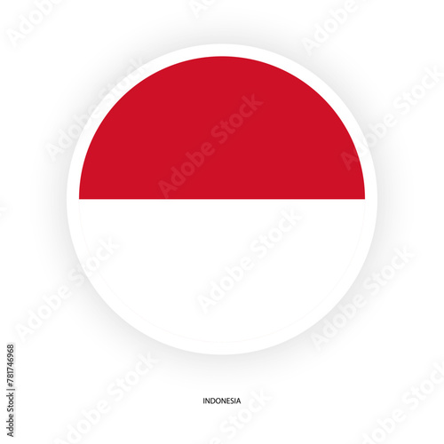 Free Download Indonesia circle flag icon isolated on white background. - GFXLoad