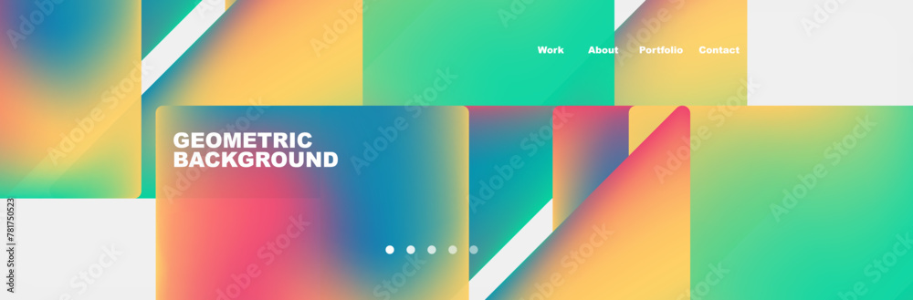 Obraz premium Gradient triangles composition with bright fluid colors. Vector Illustration For Wallpaper, Banner, Background, Card, Book Illustration, landing page