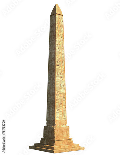 egyptian obelisk 3d rendering