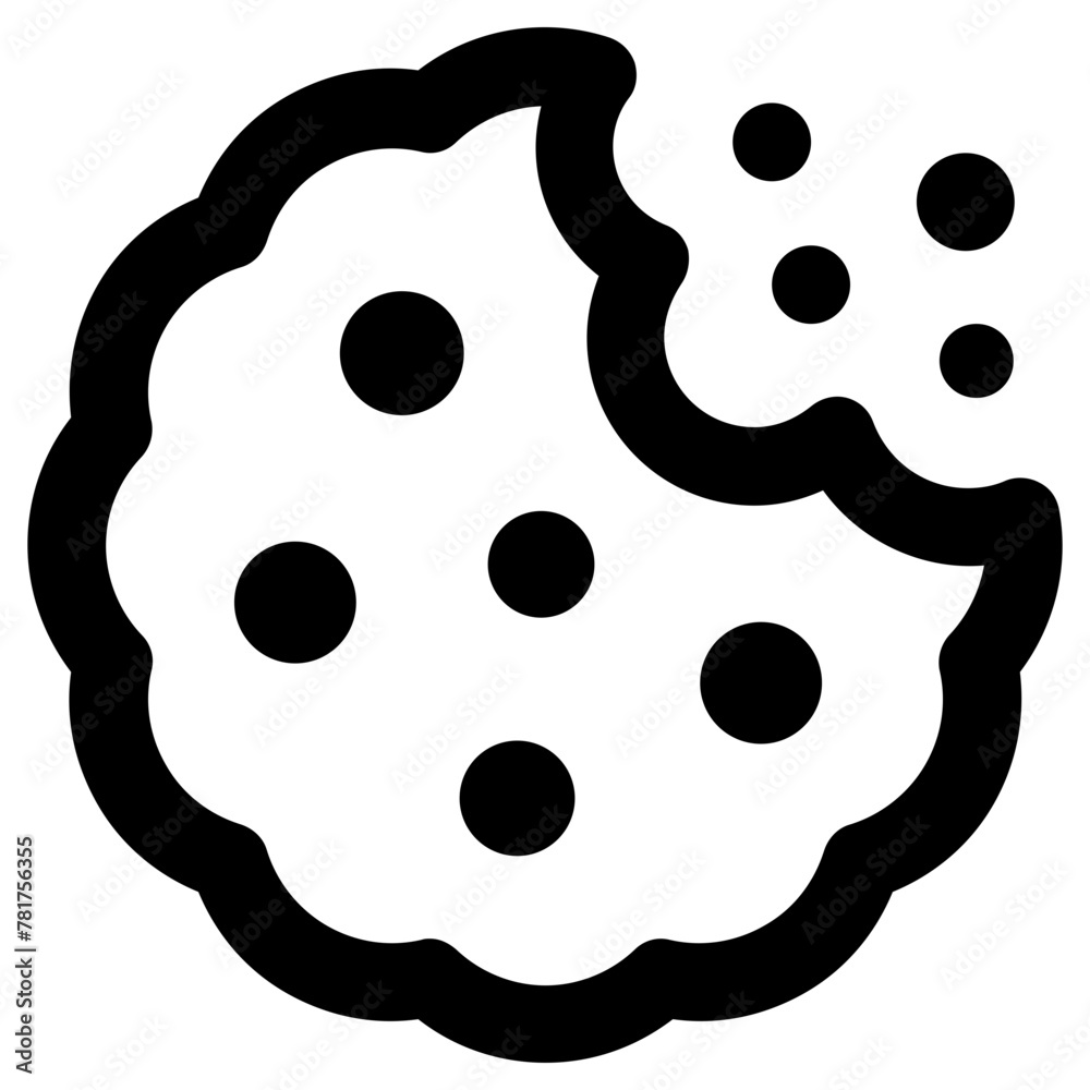 cookie icon, simple vector design