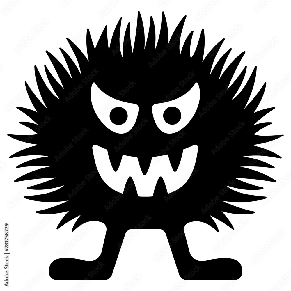 monster icon, simple vector design