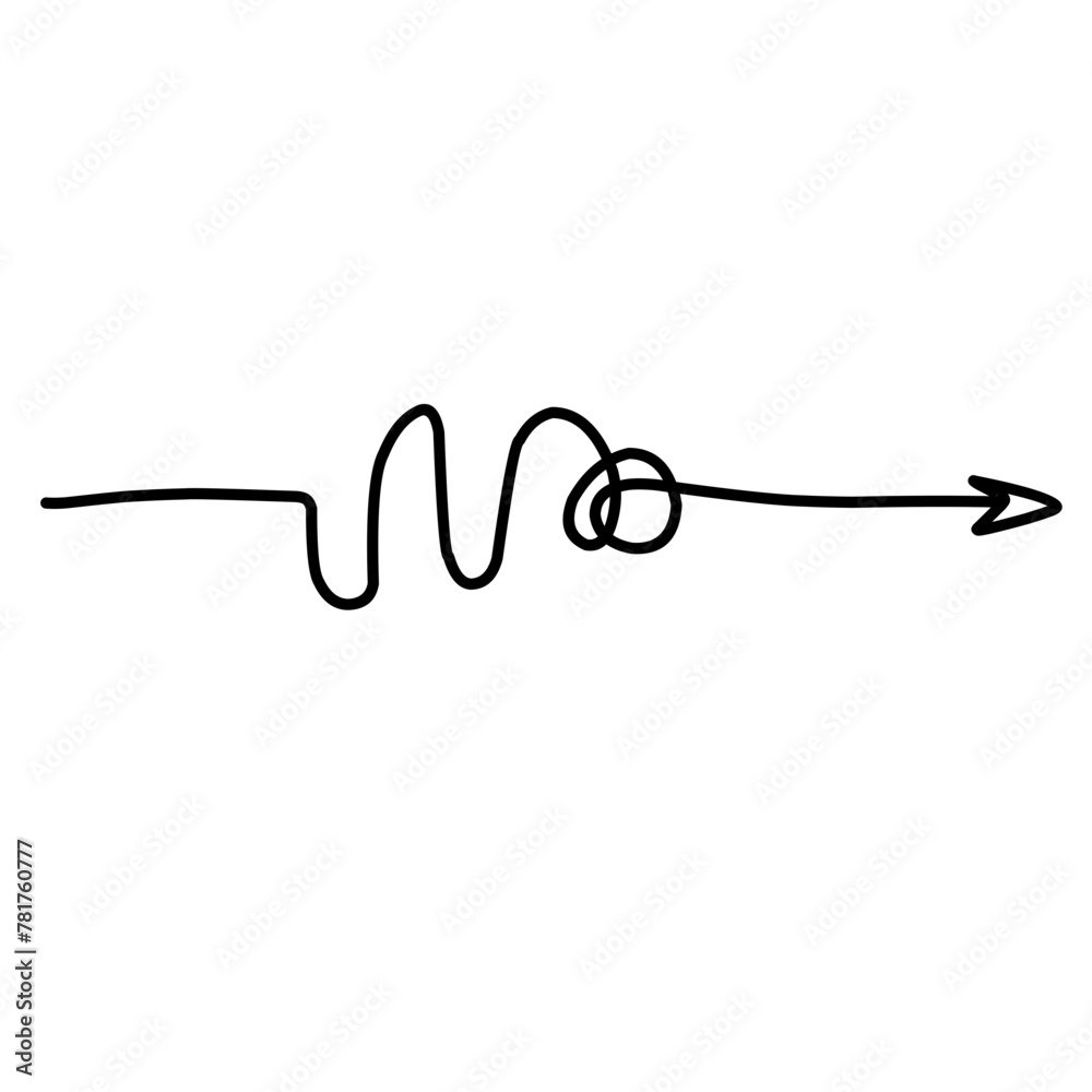 Knot arrow line thought Knot arrow line thought