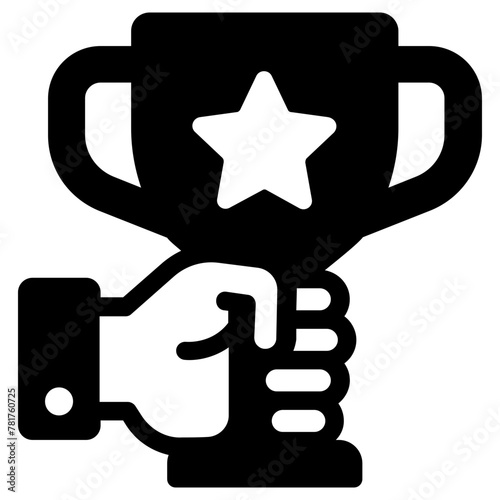 trophy icon, simple vector design