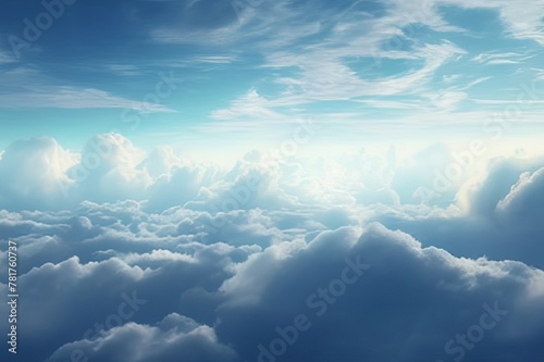 textured fluffy clouds in a beautiful daytime sky. background for design..Generative AI.