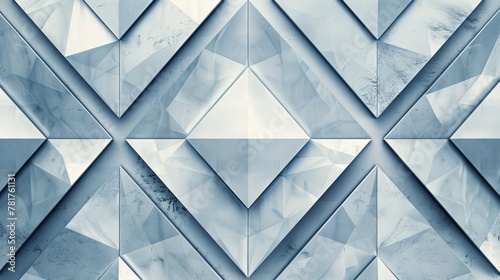 Geometric Patterns: A 3D vector illustration of a geometric pattern of diamonds and triangles