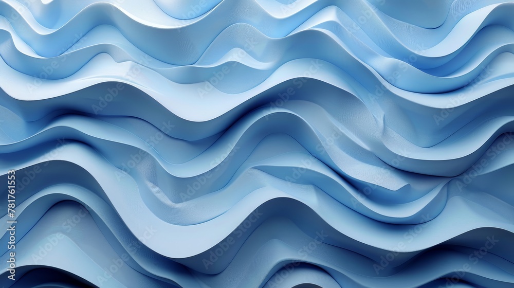 Fototapeta premium Geometric Textures: A 3D vector illustration of a wave pattern